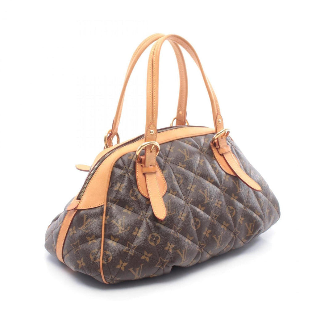 Louis Vuitton Brown Coated Canvas Leather Handbag