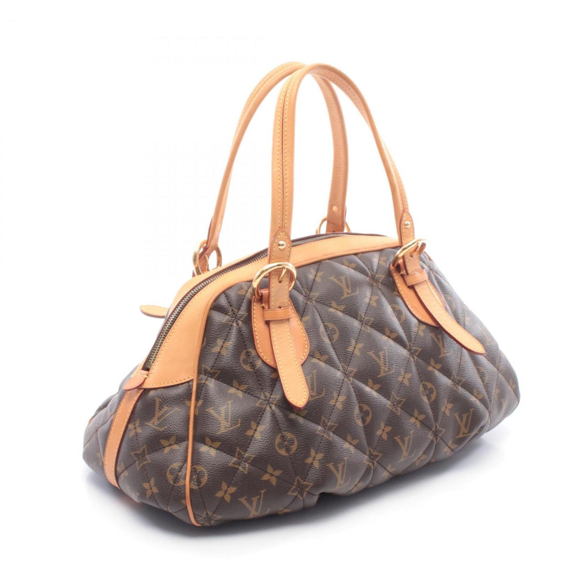 Louis Vuitton Brown Coated Canvas Leather Handbag
