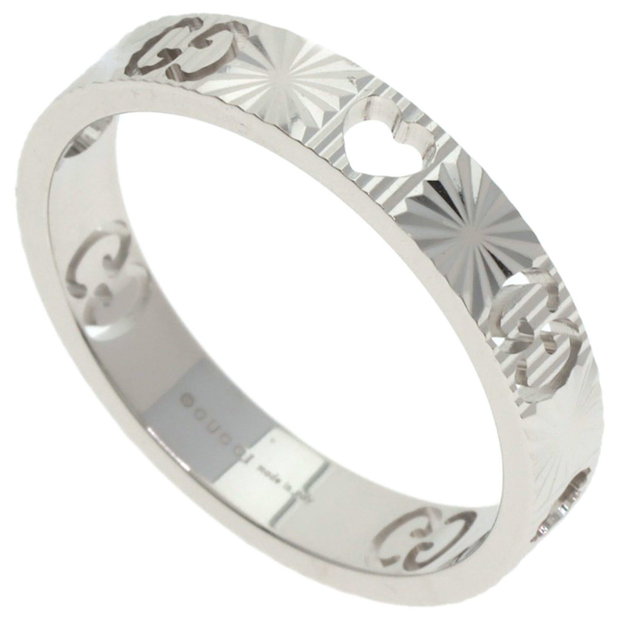 Gucci Icon White Gold (18K) Band Ring (Pre-Owned)