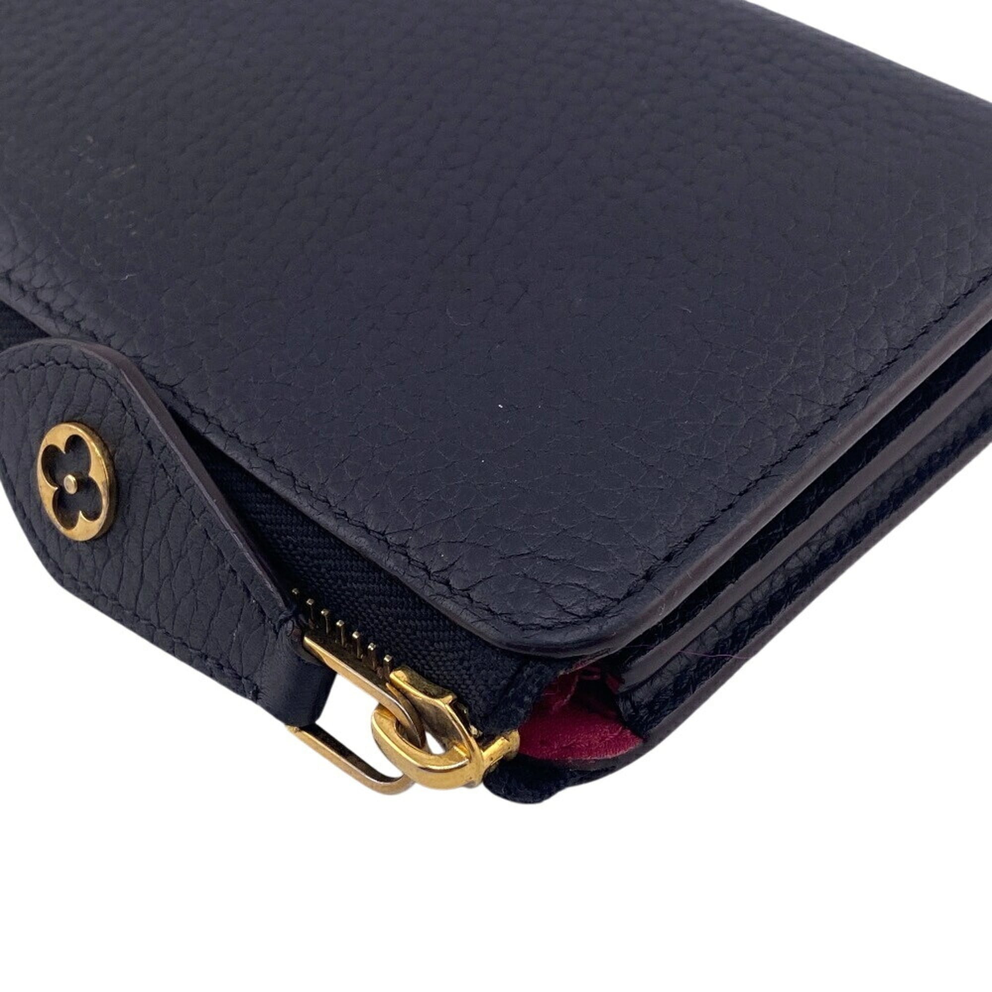 Louis Vuitton Black Leather Long Wallet