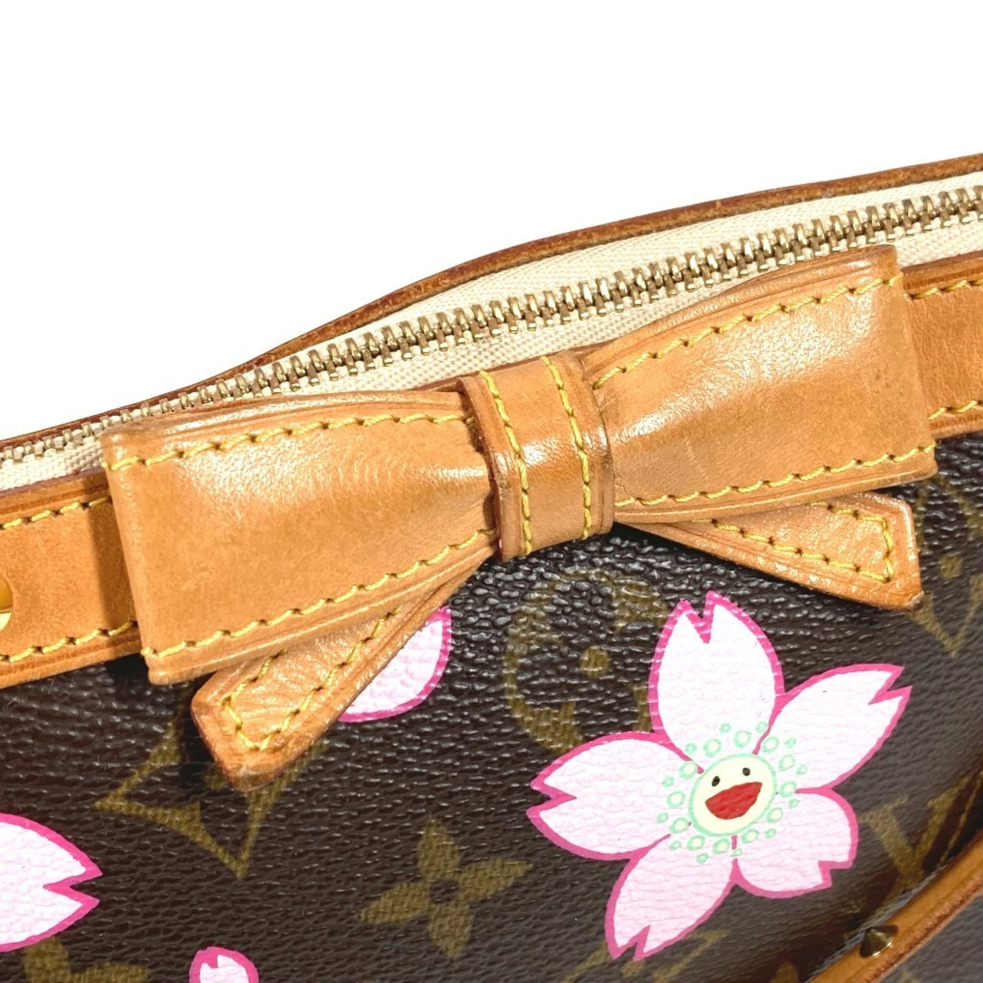 Louis Vuitton Monogram Cherry Blossom Brown Pink Monogram Handbag Shoulder Bag