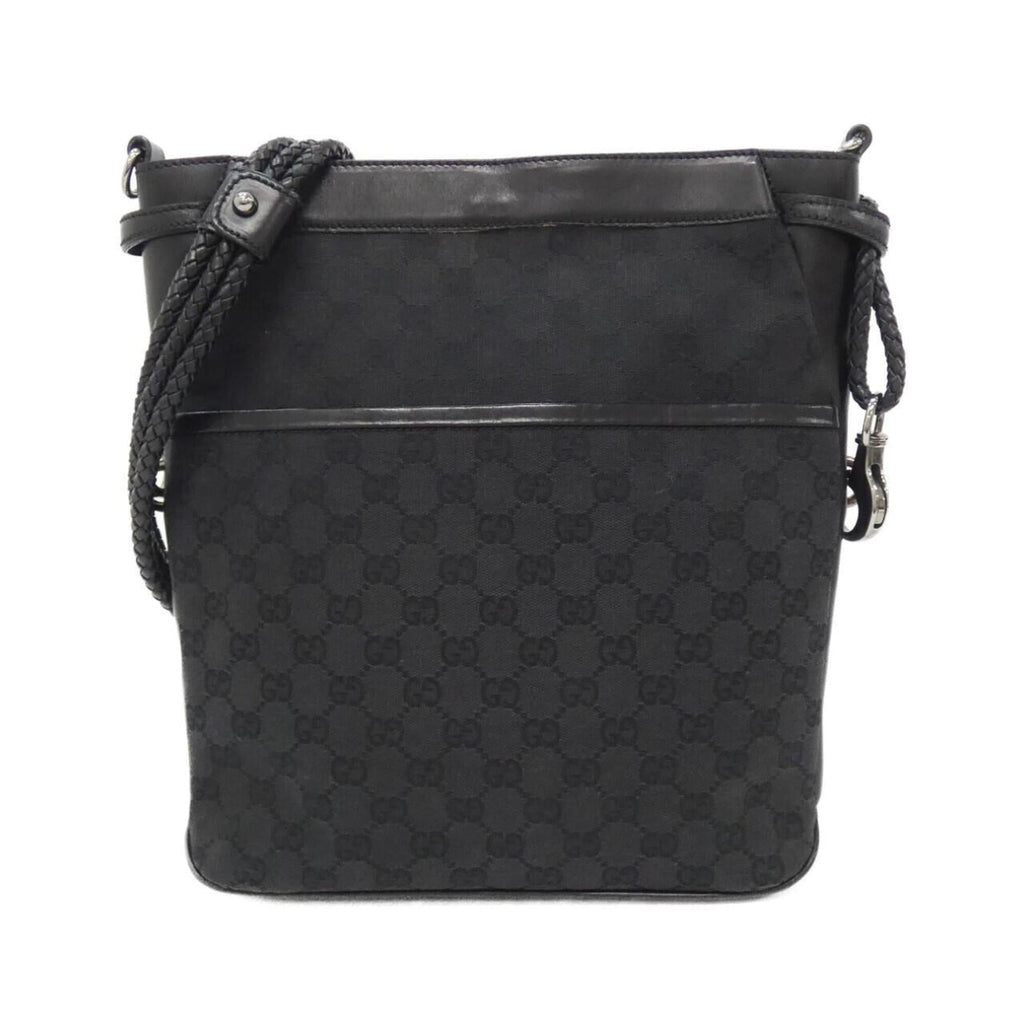 Gucci Gg Canvas Black Gg Canvas Shoulder Bag (Pre-Owned)