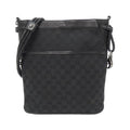Gucci Gg Canvas Black Gg Canvas Shoulder Bag (Pre-Owned)