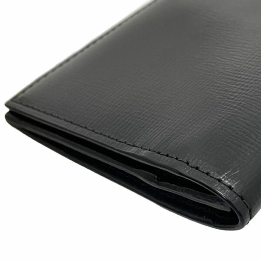 Burberry Black Leather Long Wallet (Bi-Fold)