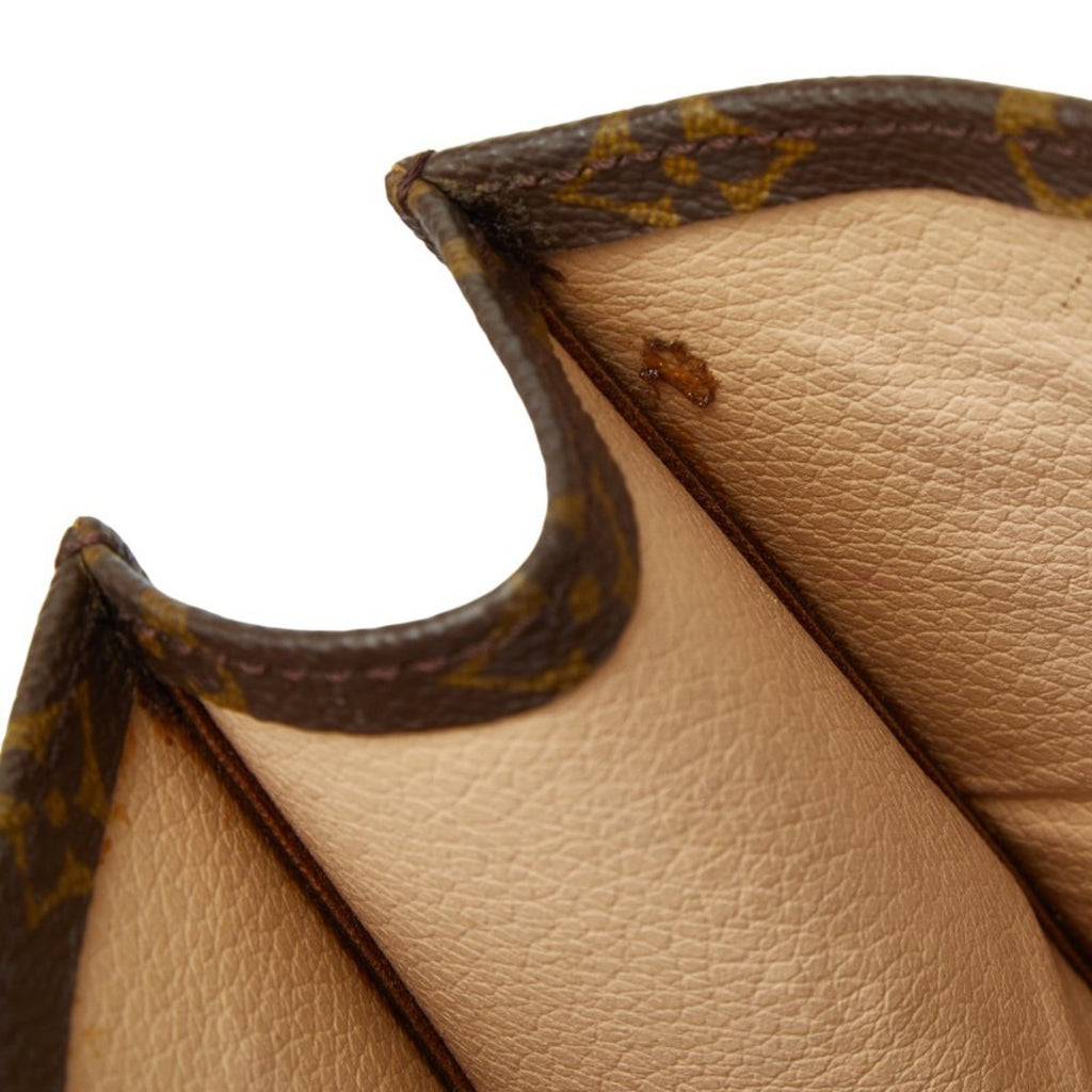 Louis Vuitton Brown Pvc Leather Handbag Tote Bag
