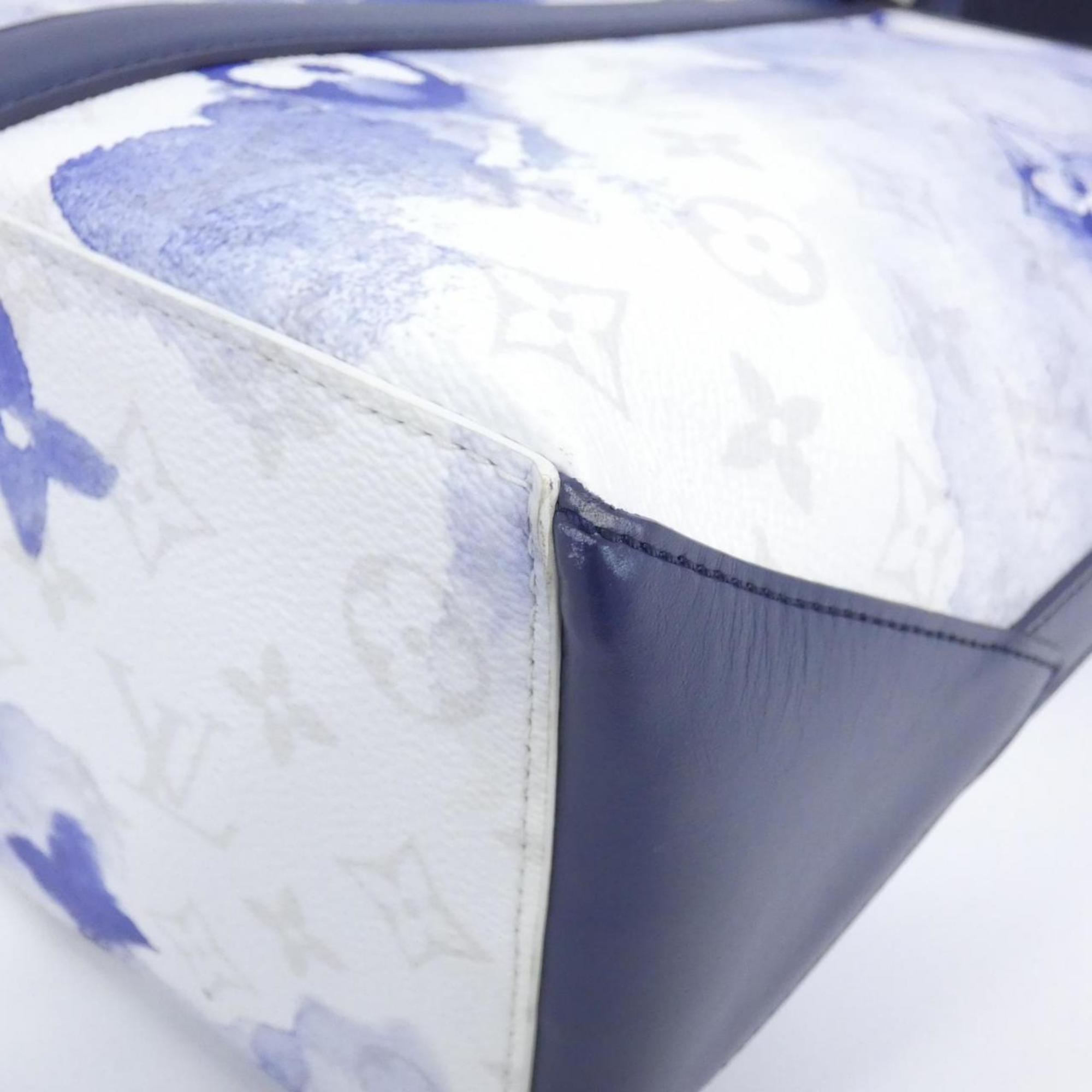 Louis Vuitton Blue Coated Canvas Handbag