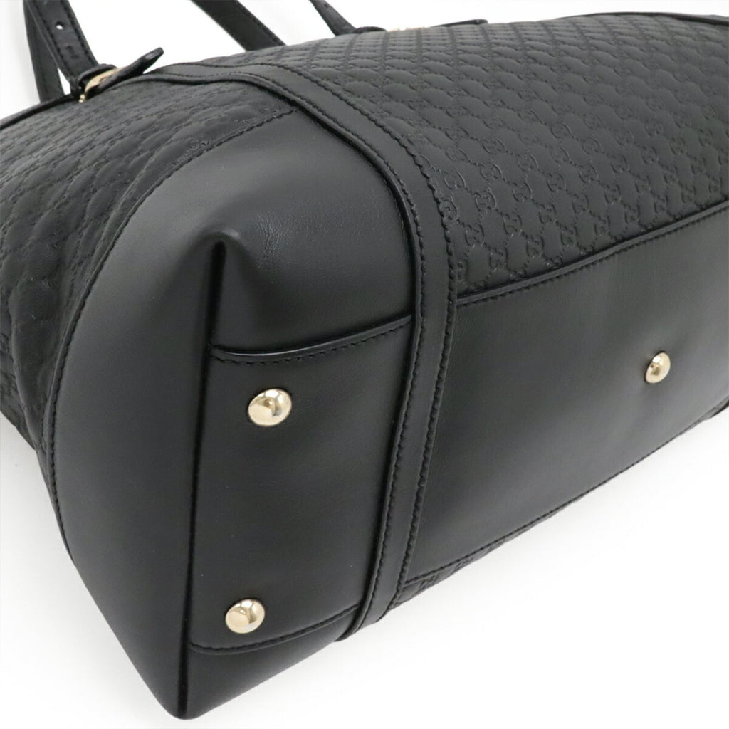Gucci Black Leather Handbag Shoulder Bag Tote Bag (Pre-Owned)