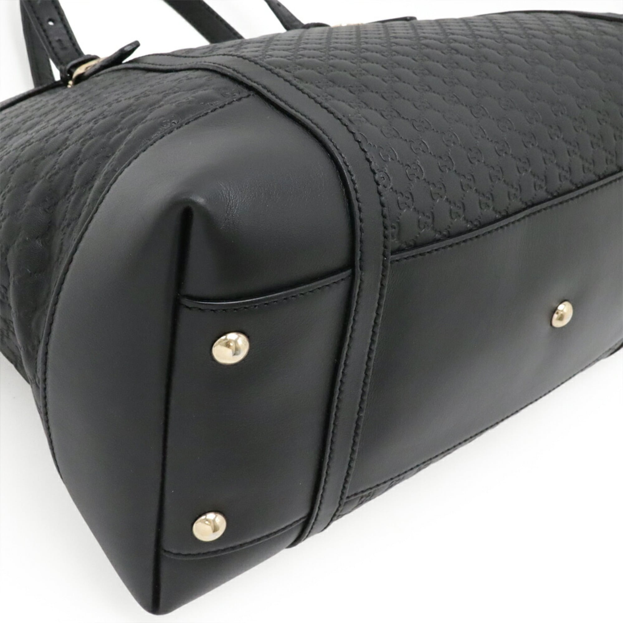 Gucci Black Leather Handbag Shoulder Bag Tote Bag (Pre-Owned)