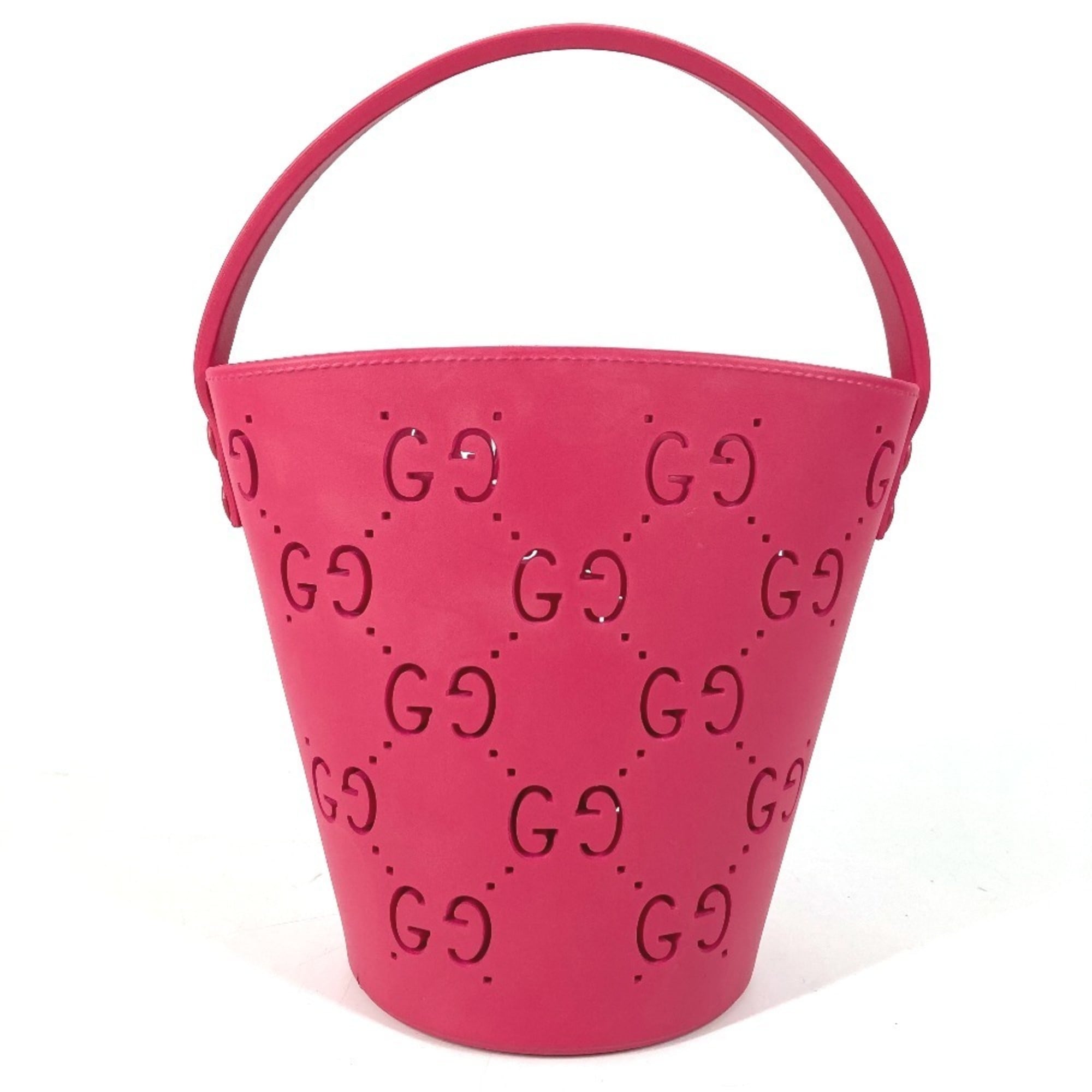 Gucci Pink Rubber Boston Bag Handbag (Pre-Owned)