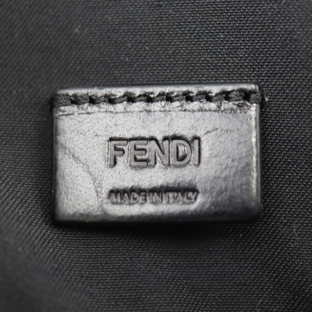 Fendi Black Multi-Color Leather Clutch Bag Handbag Pouch