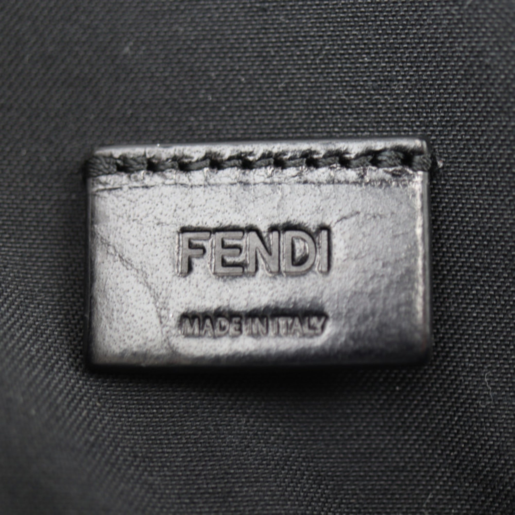 Fendi Black Multi-Color Leather Clutch Bag Handbag Pouch