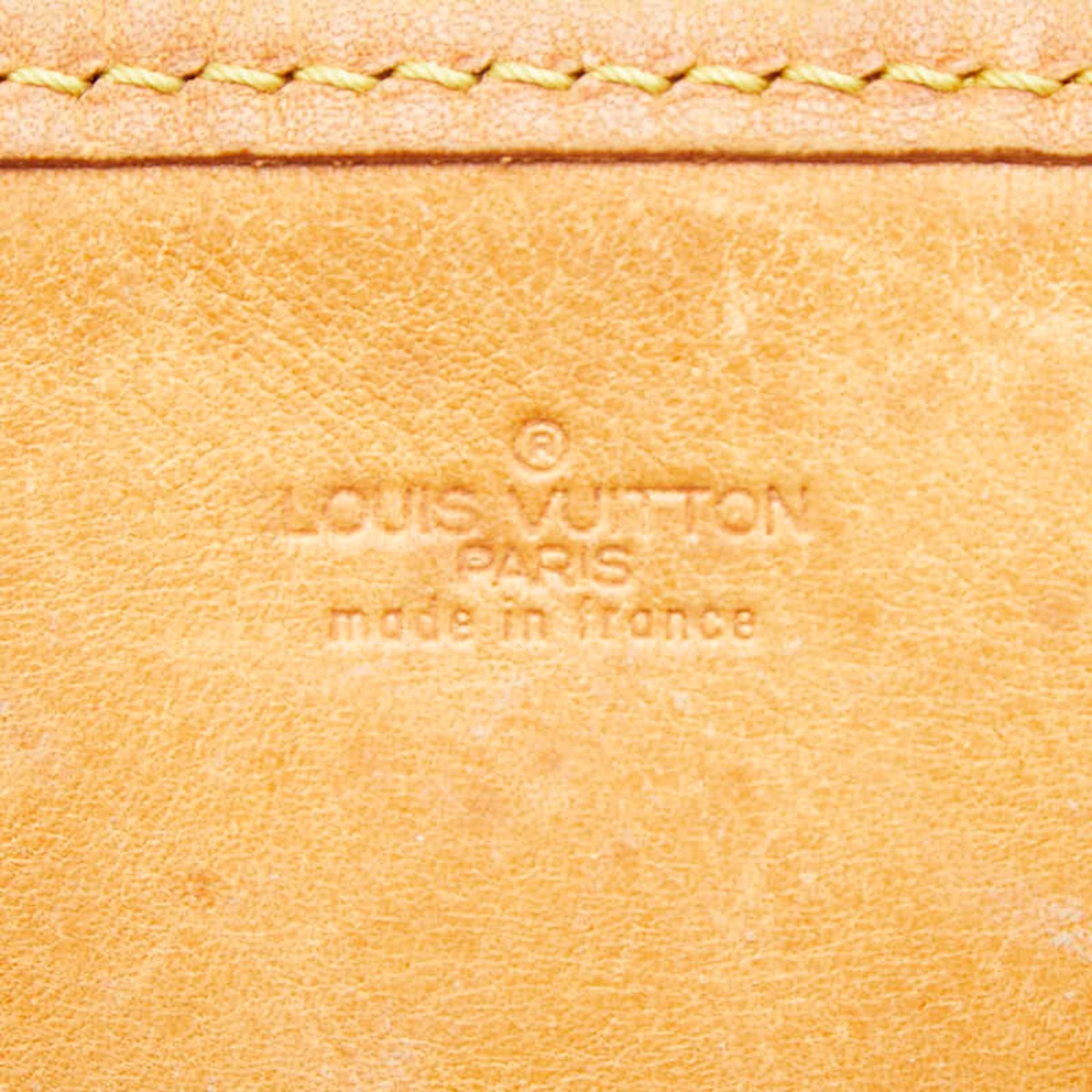 Louis Vuitton Brown Pvc Leather Shoulder Bag Tote Bag