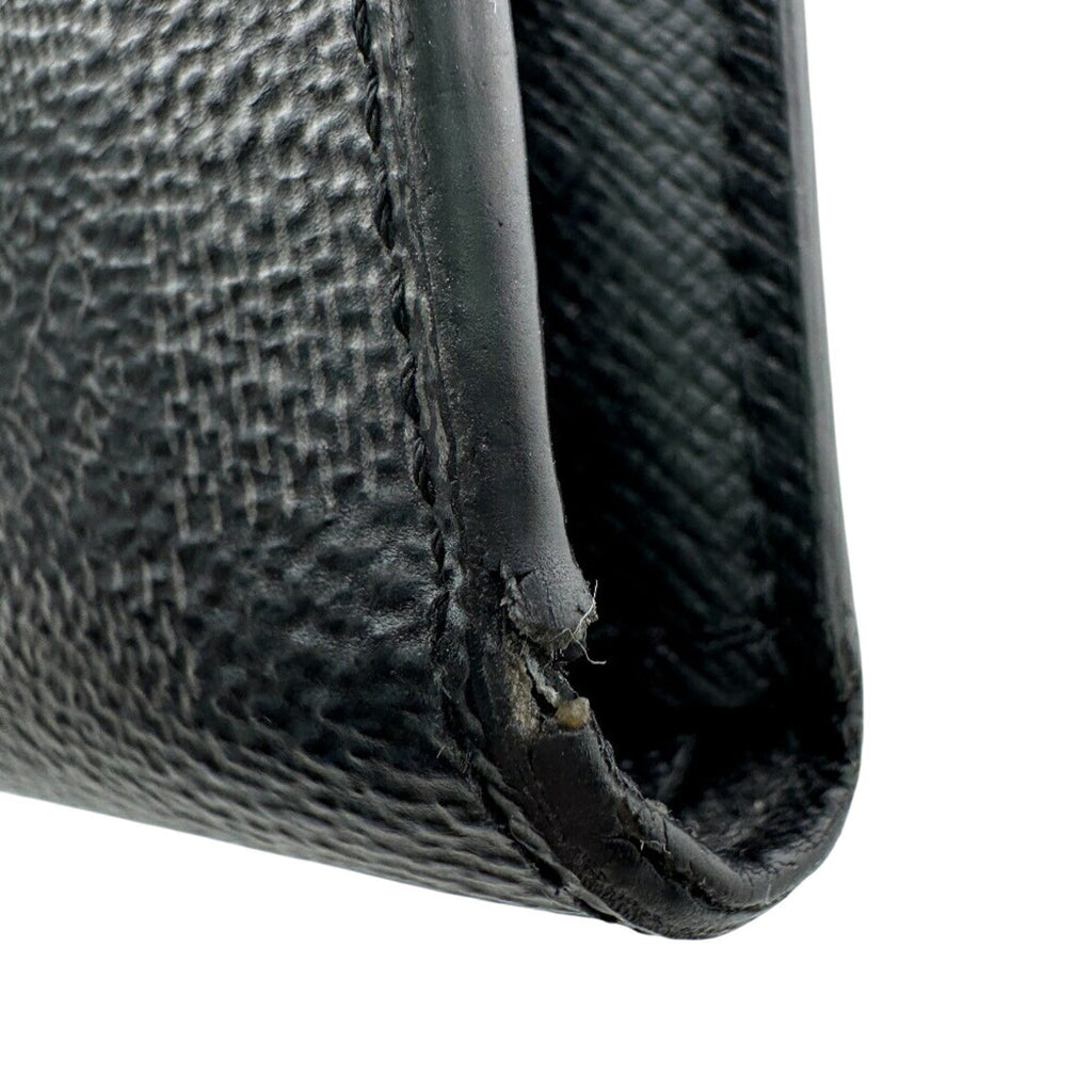 Louis Vuitton Black Gray Leather Wallet