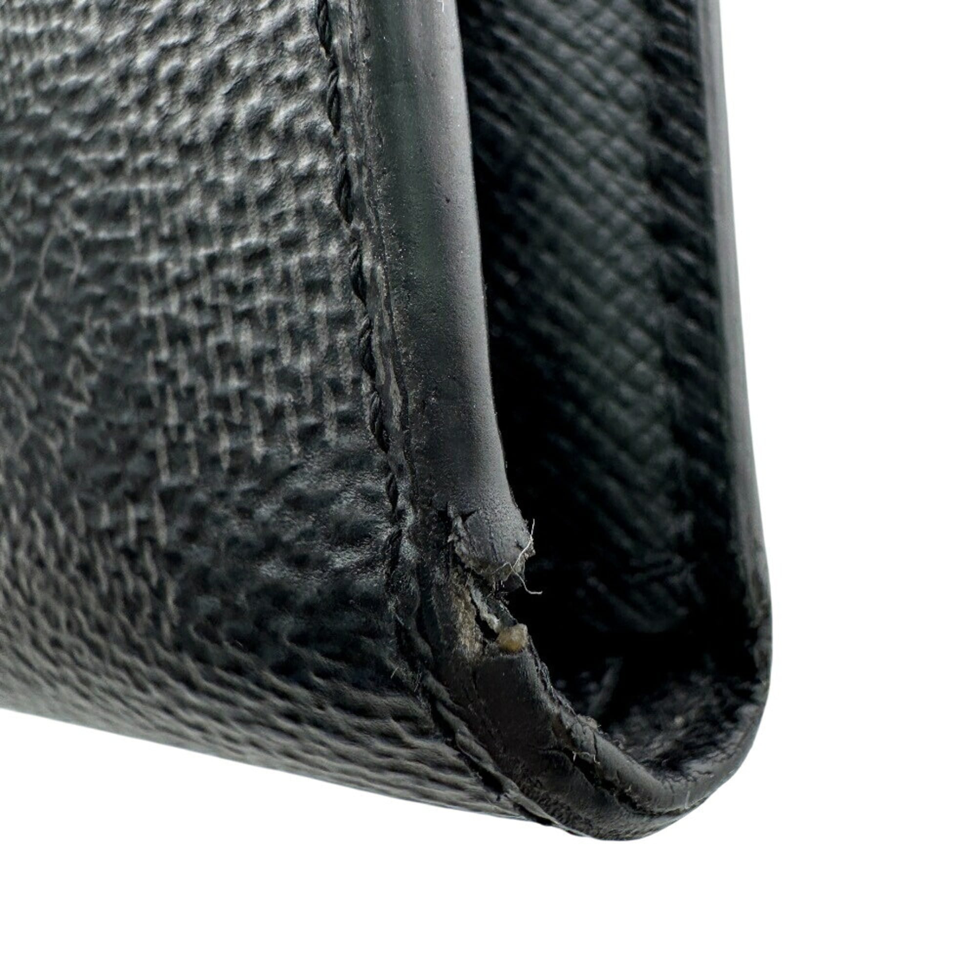 Louis Vuitton Black Gray Leather Wallet