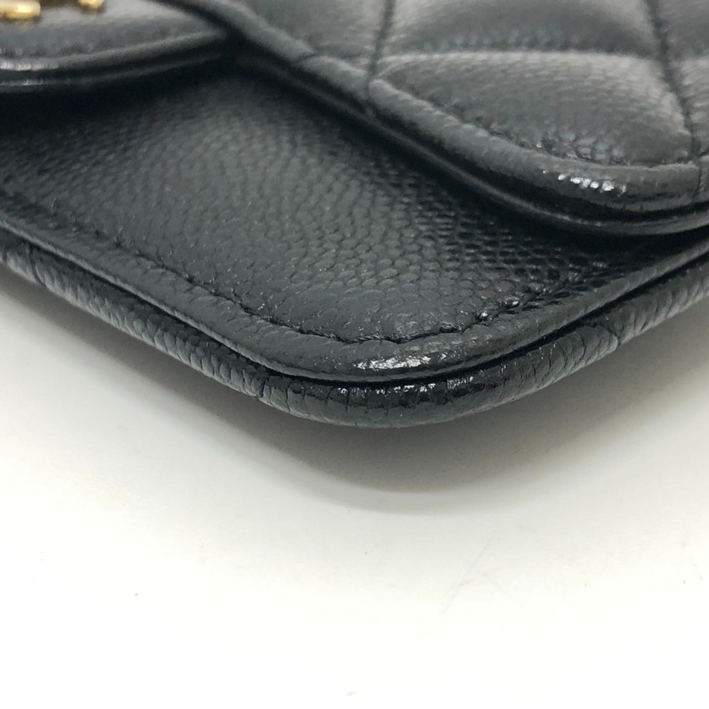 Chanel Black Grained Calfskin Coin Purse/Coin Case