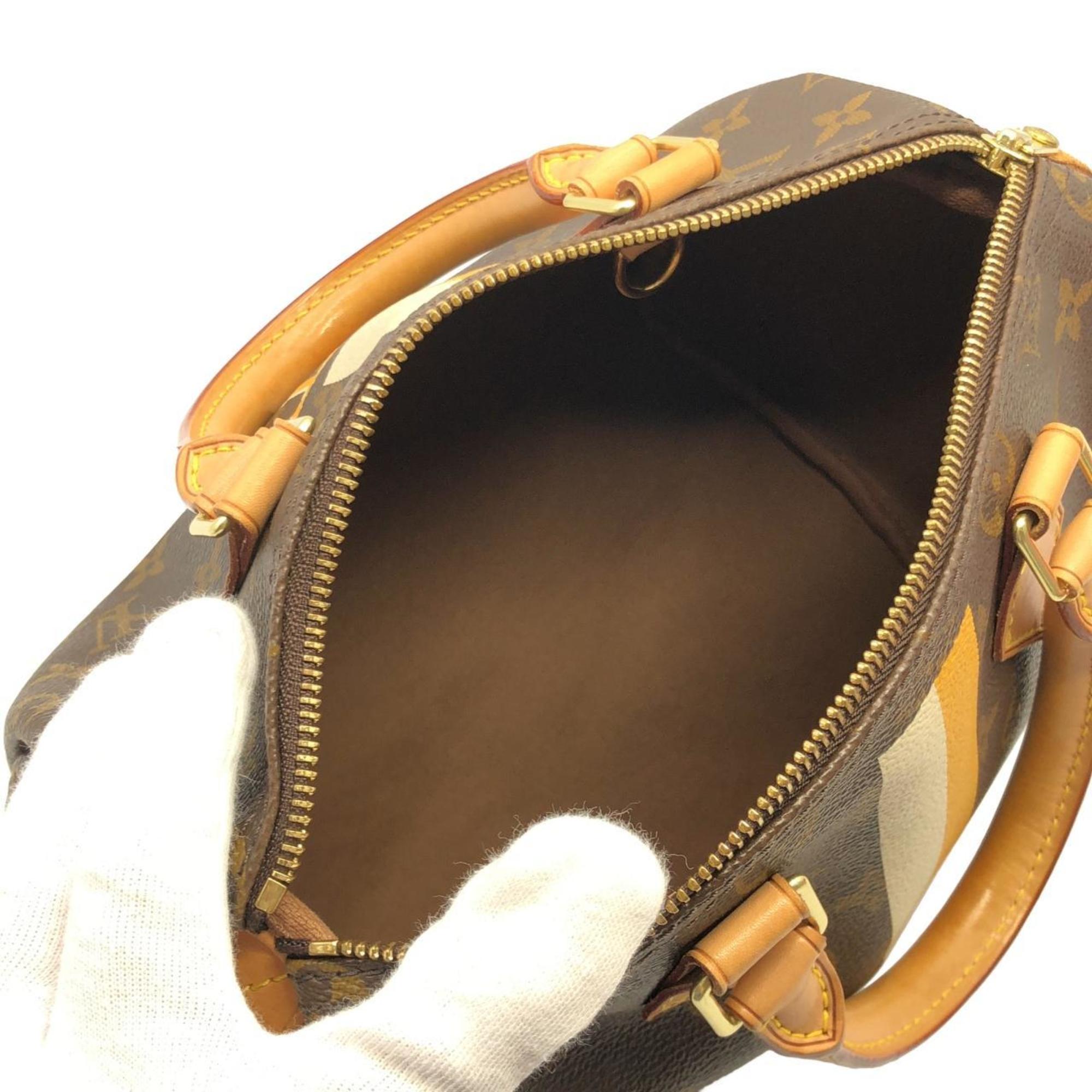 Louis Vuitton Marron Coated Canvas Boston Bag