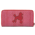 Bottega Veneta Intrecciato Red Color Leather Canvas Long Wallet (Bi-Fold)