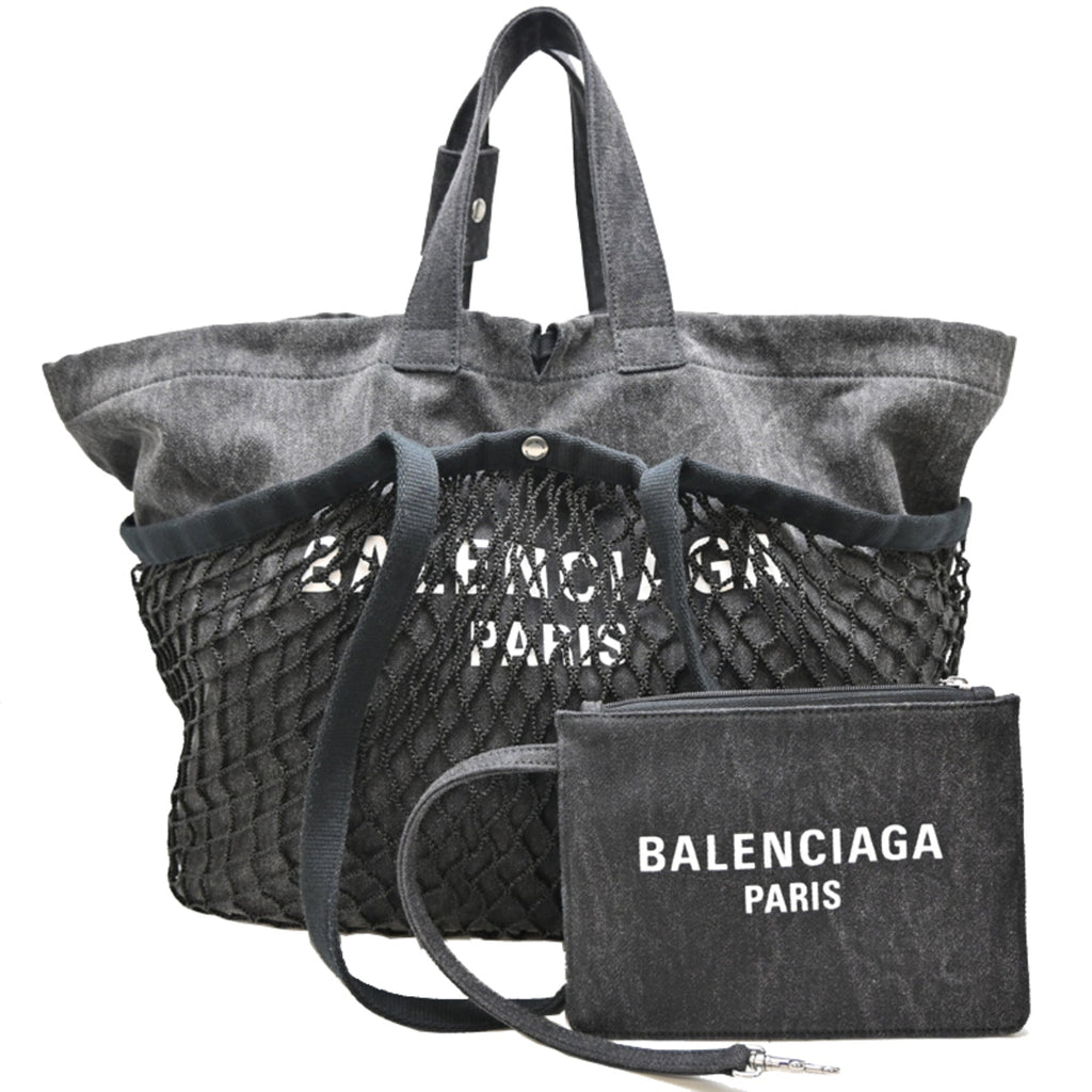 Balenciaga Black Denim Tote