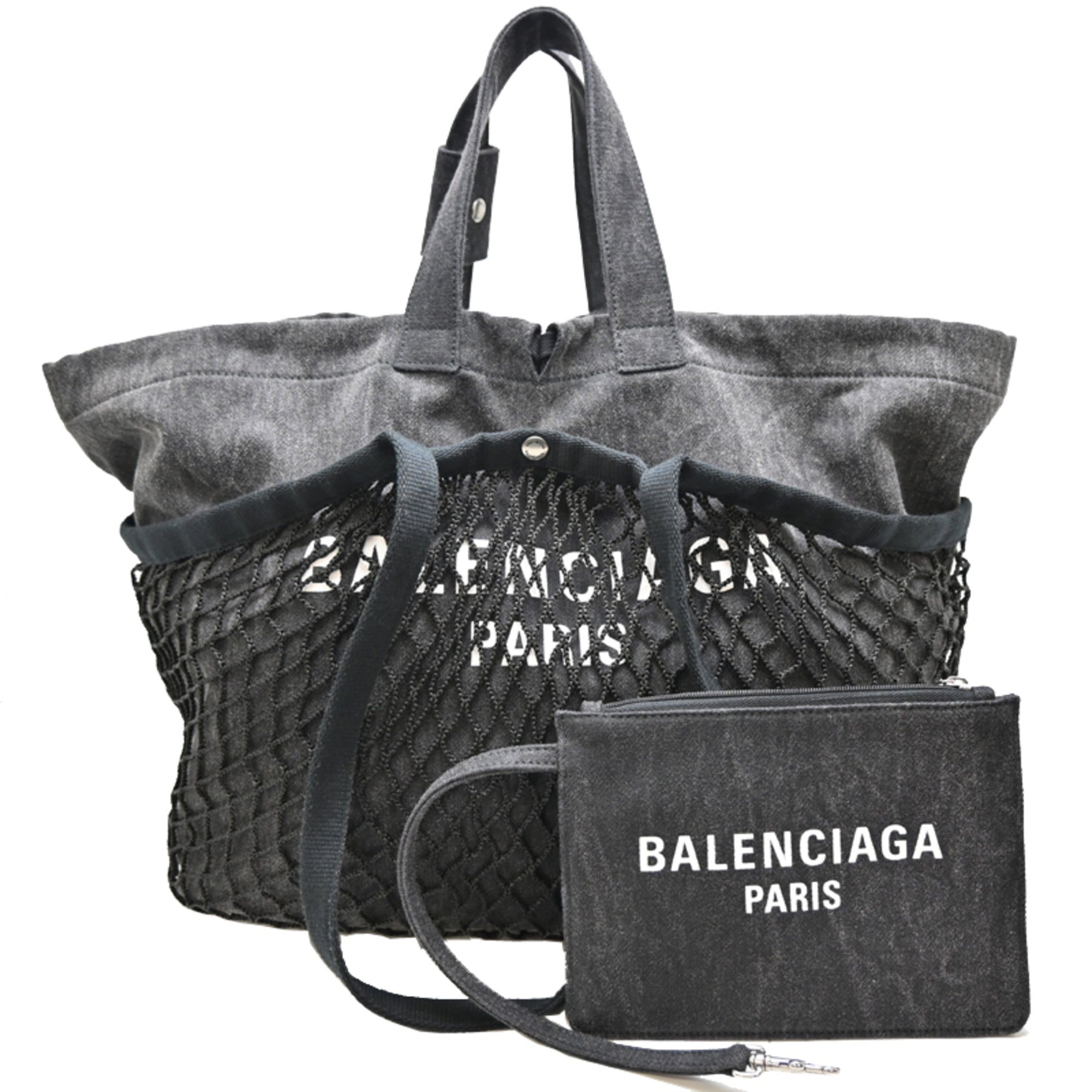 Balenciaga Black Denim Tote