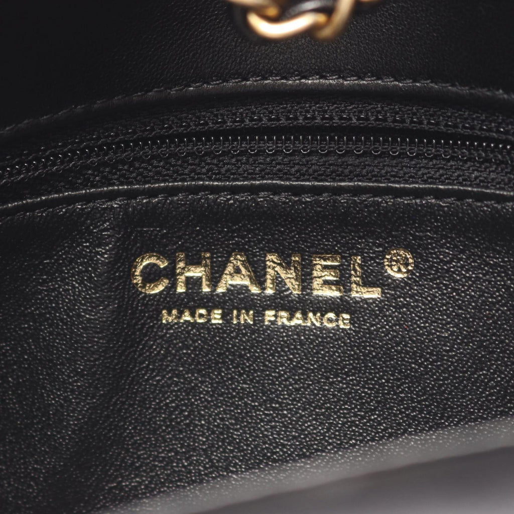 Chanel Black Leather Handbag Shoulder Bag