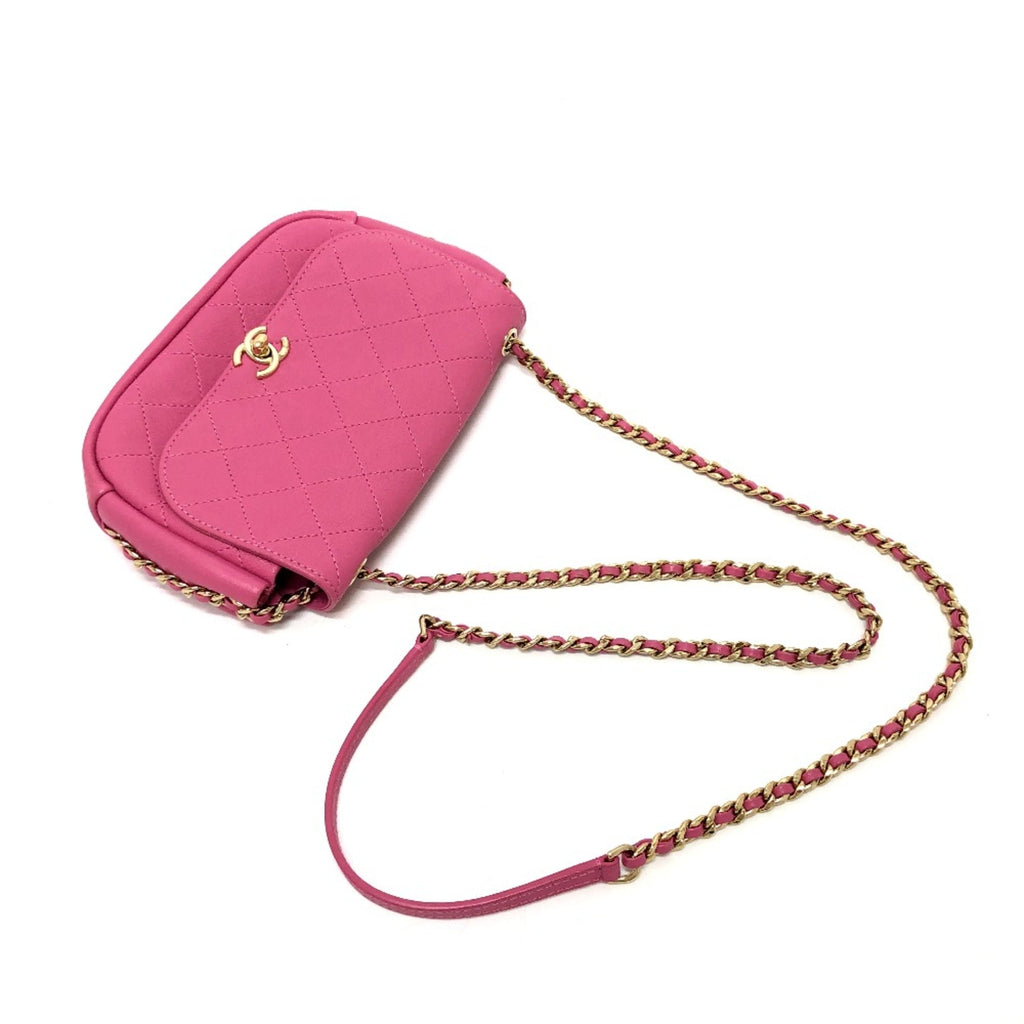 Chanel Pink Leather Shoulder Bag