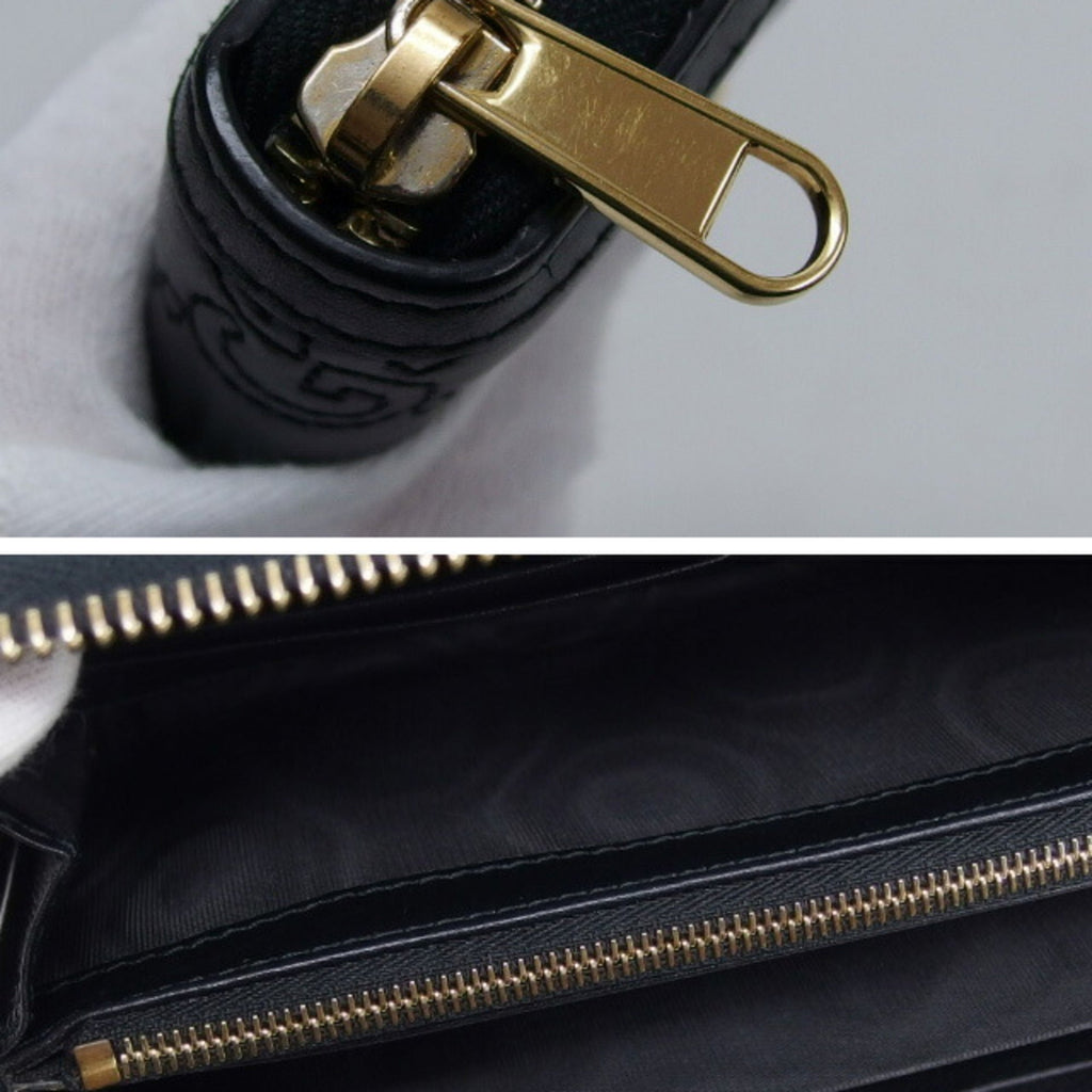 Gucci Black Leather Long Wallet (Bi-Fold) (Pre-Owned)