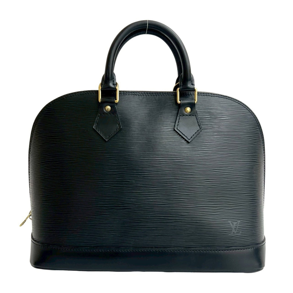 Louis Vuitton Black Leather Boston Bag Handbag