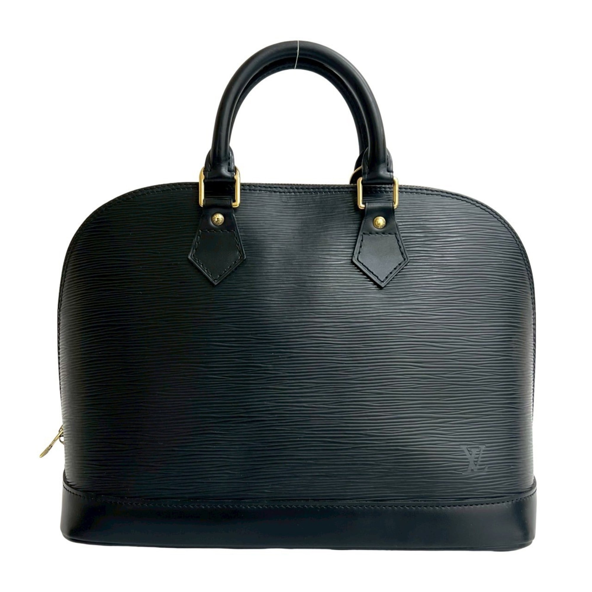 Louis Vuitton Black Leather Boston Bag Handbag