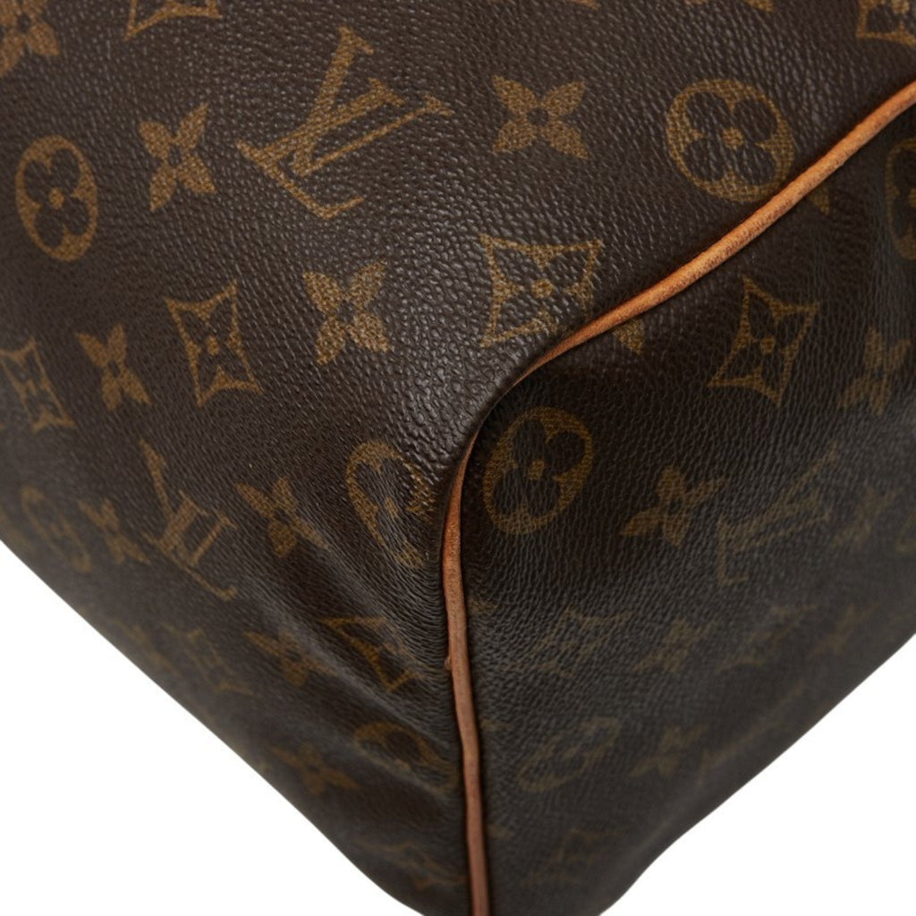 Louis Vuitton Brown Dark Brown Pvc Leather Boston Bag Handbag