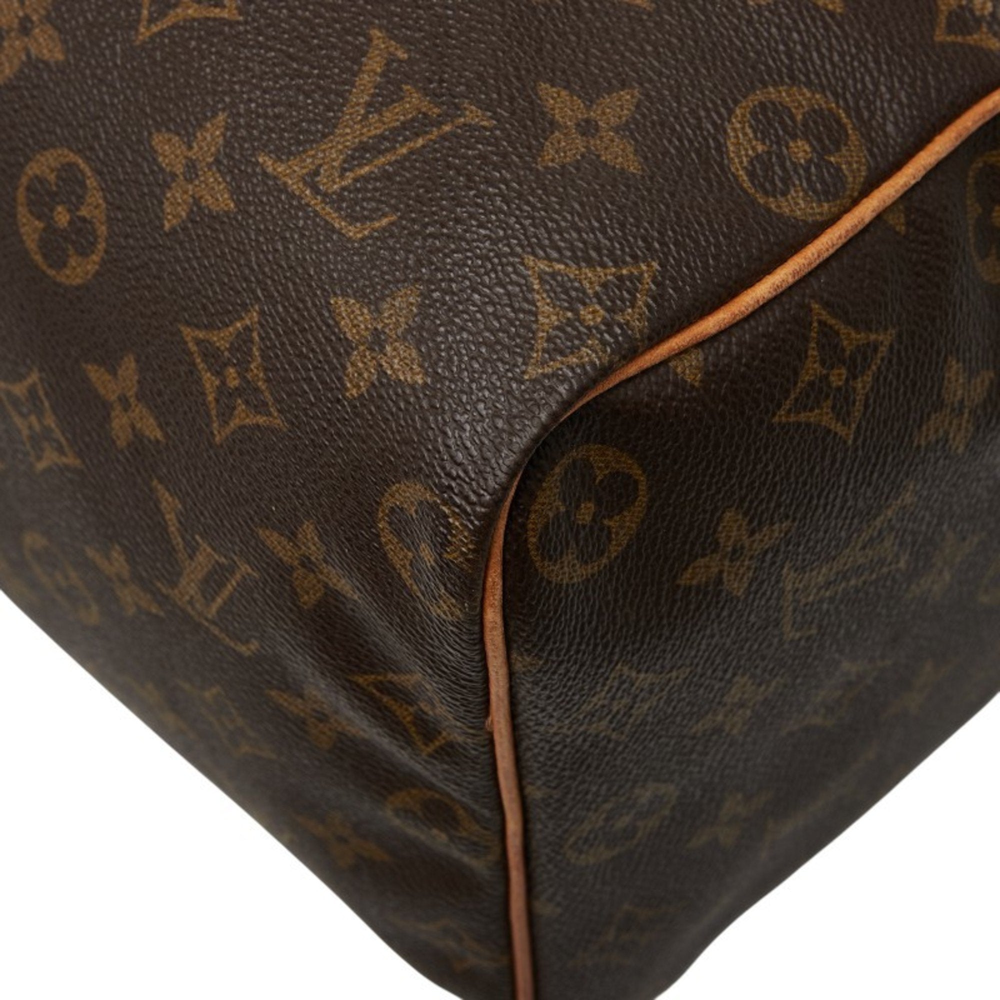 Louis Vuitton Brown Dark Brown Pvc Leather Boston Bag Handbag