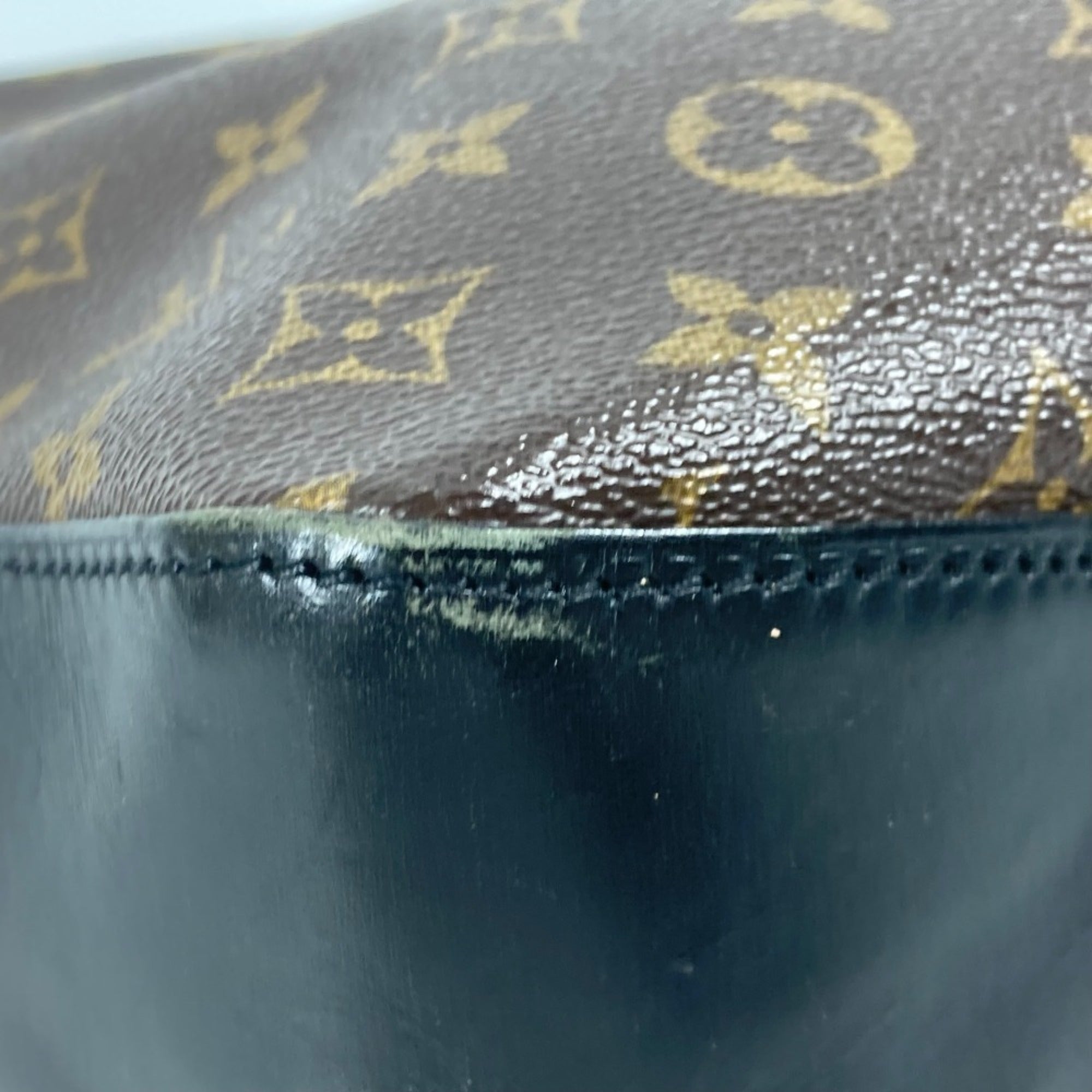 Louis Vuitton Black Brown Galle Monogram Macassar Canvas Shoulder Bag
