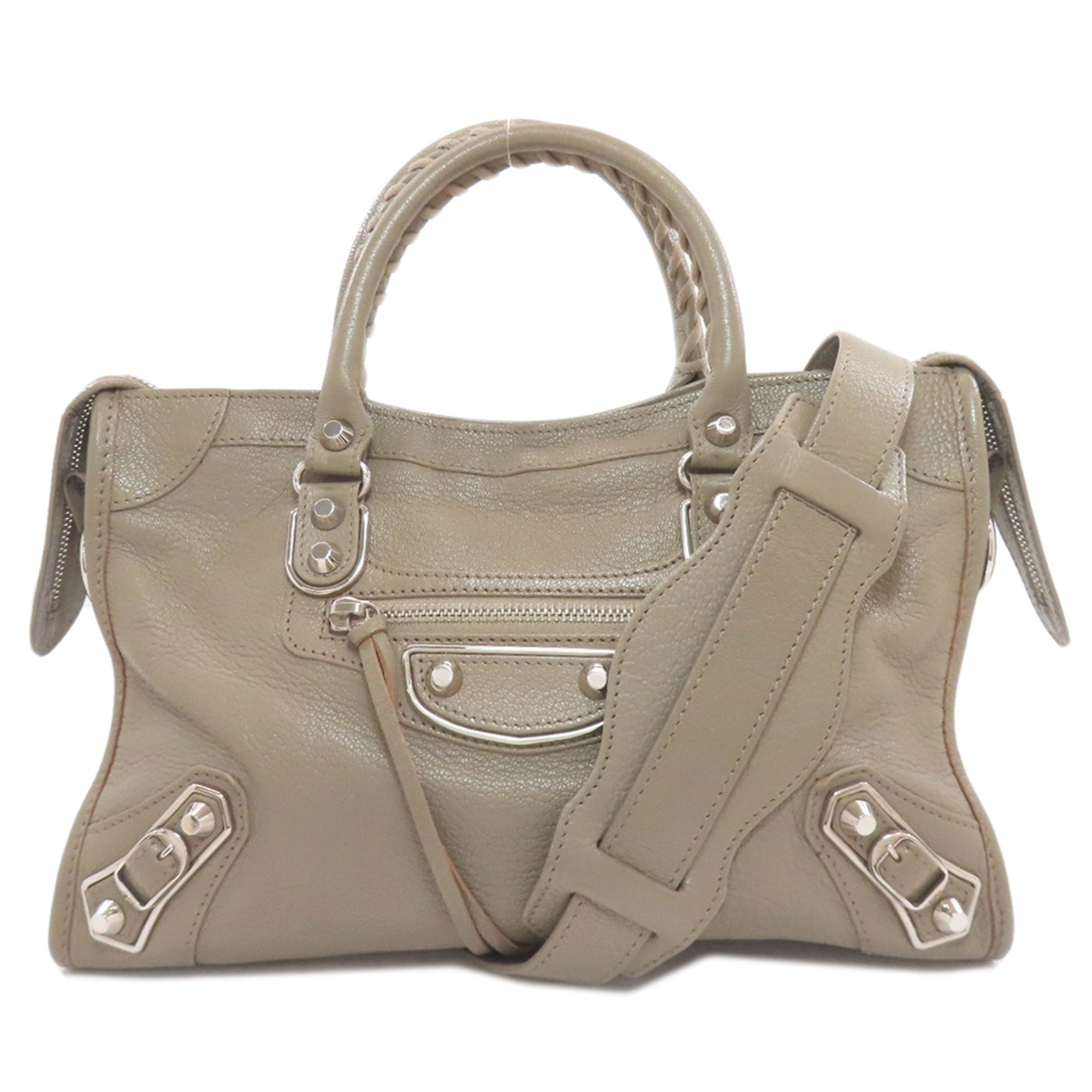 Balenciaga Gray Leather Hand