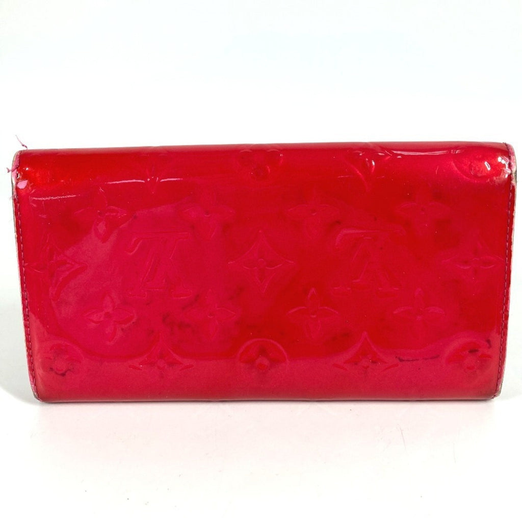 Louis Vuitton Galle Pink Rose Pop Monogram Vernis Long Wallet