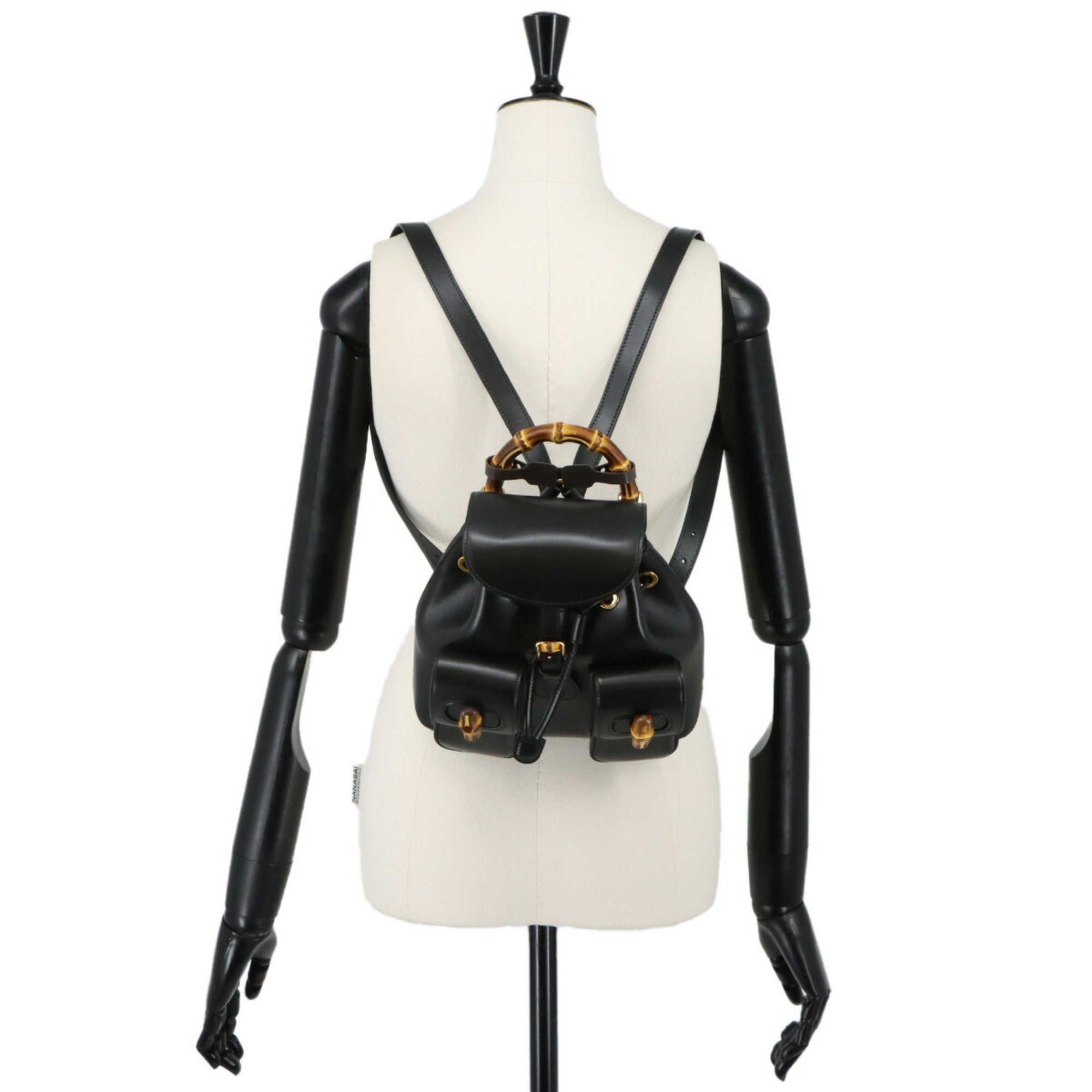 Gucci Black Leather Backpack (Pre-Owned)