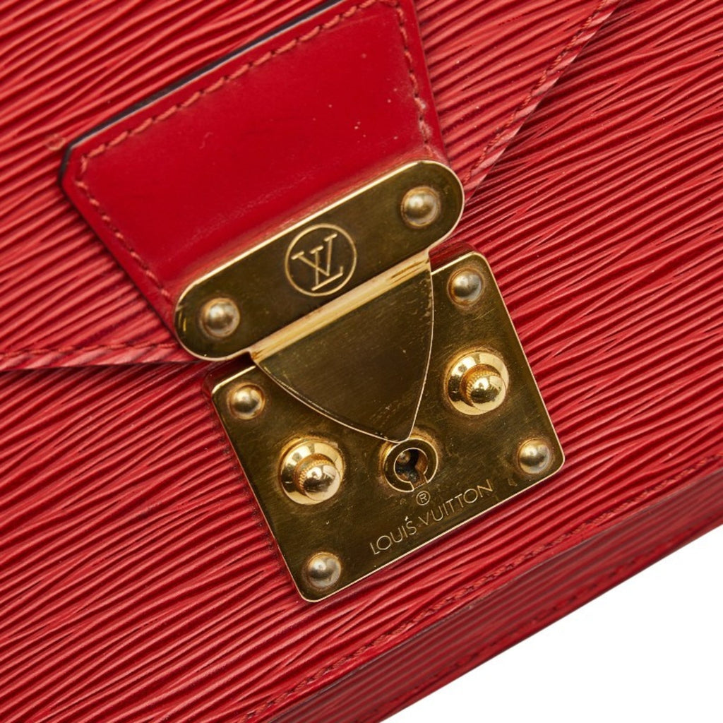 Louis Vuitton Castilian Red Leather Handbag Shoulder Bag