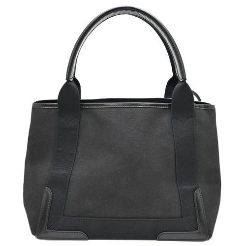 Balenciaga Black Canvas Leather Tote