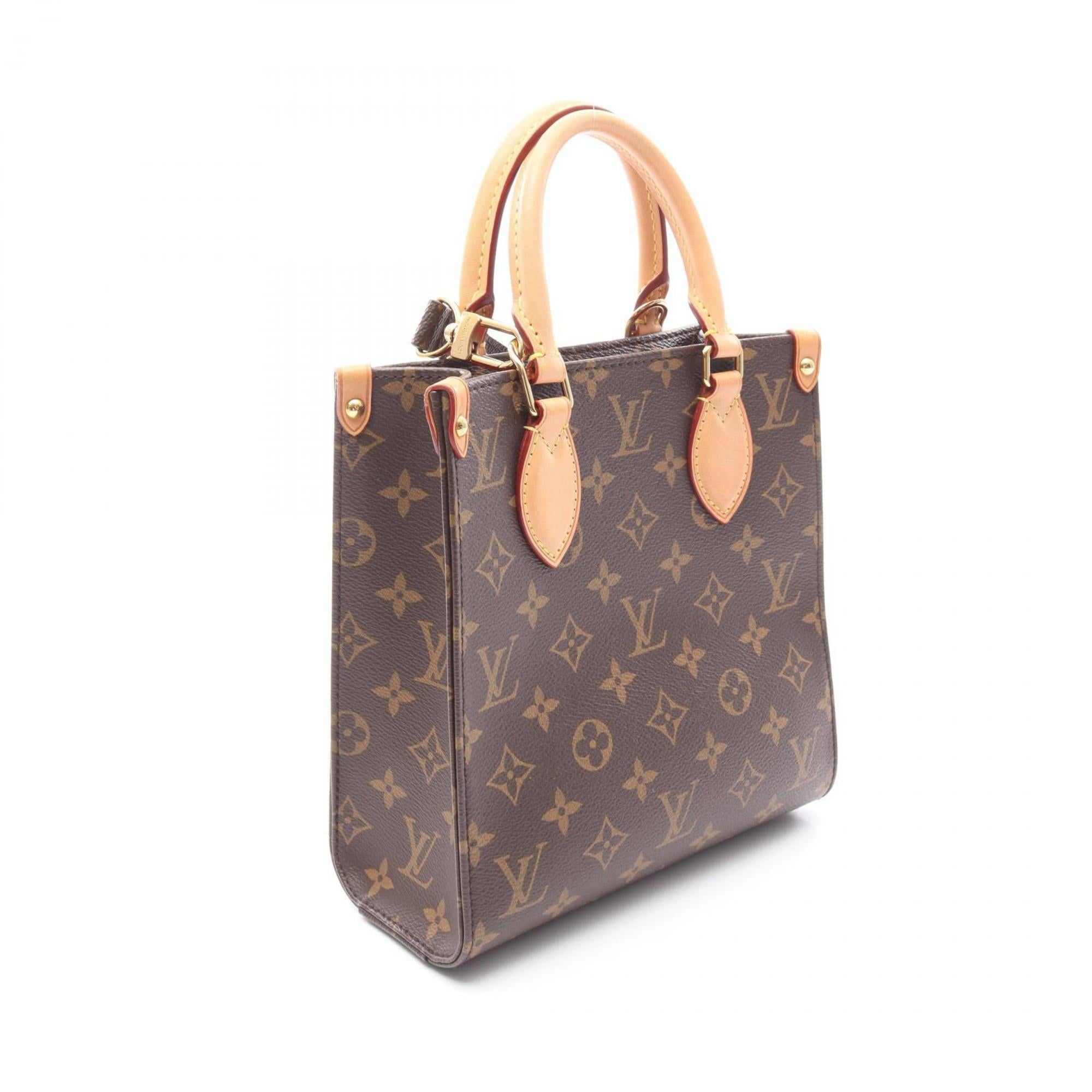 Louis Vuitton Brown Coated Canvas Leather Handbag