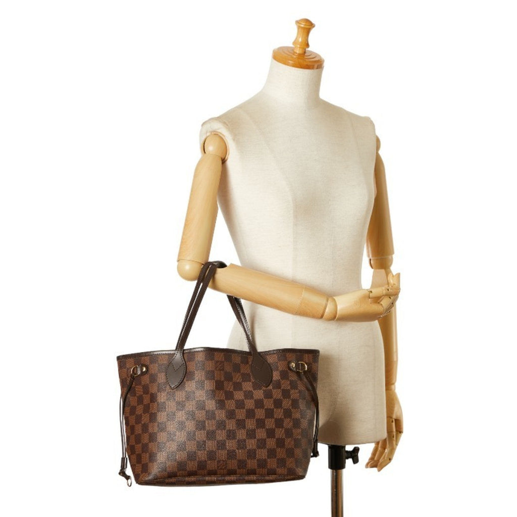Louis Vuitton Brown Pvc Leather Handbag Pochette Pouch Tote Bag