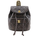 Chanel Brown Leather Backpack