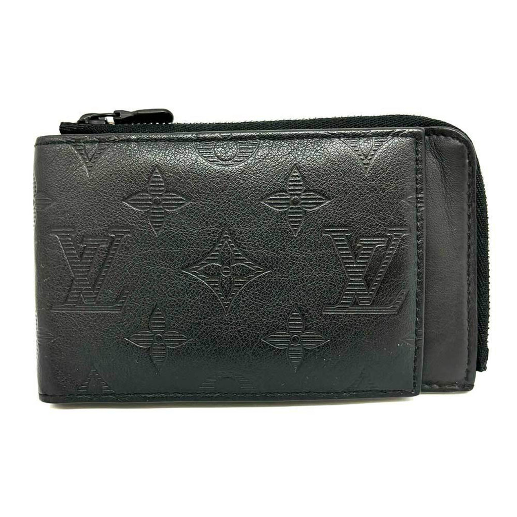 Louis Vuitton Black Monogram Shadow Leather Coin Purse/Coin Case