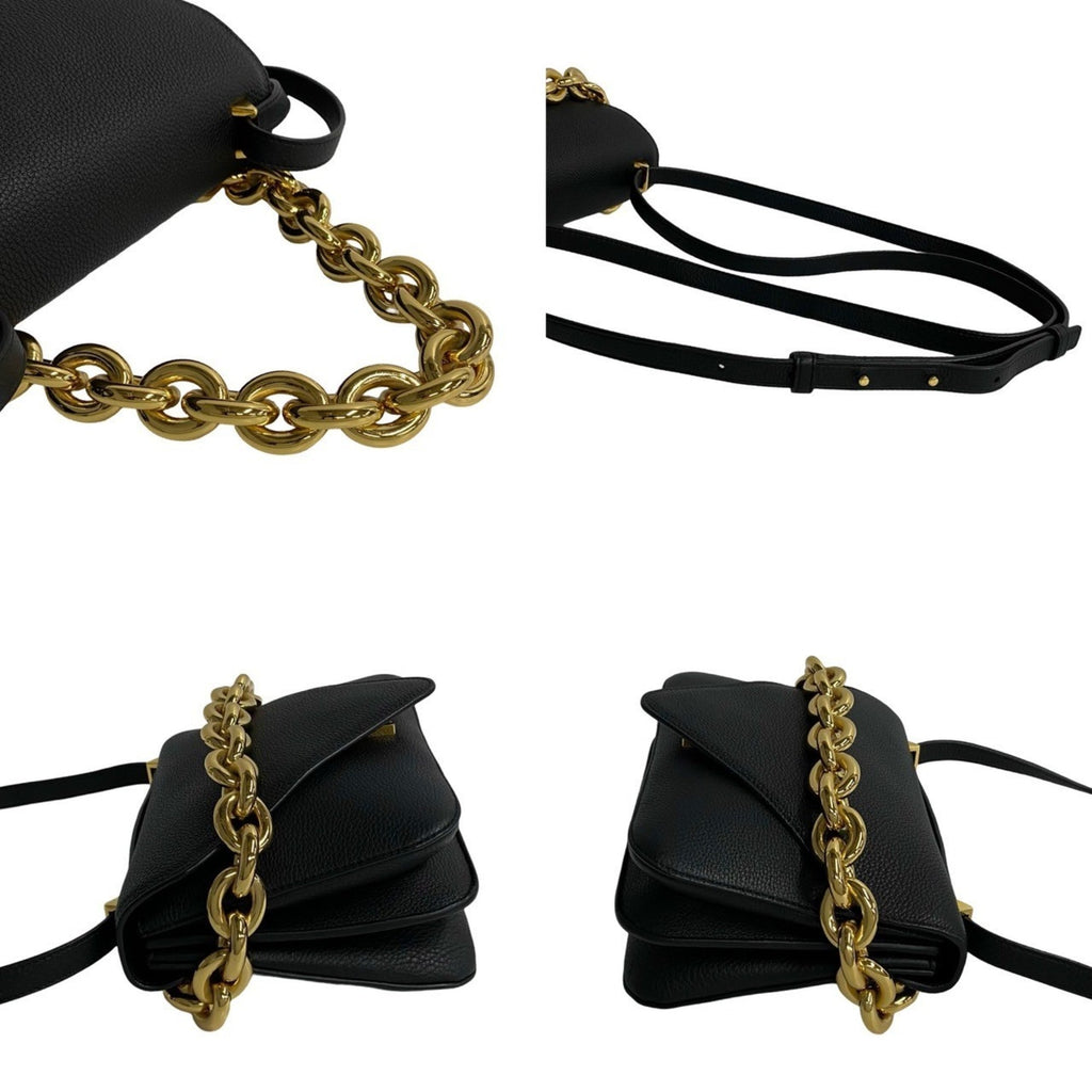 Bottega Veneta Black Leather Handbag Shoulder Bag