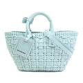 Balenciaga Light Blue Elastane Polyester Basket Handbag Shoulder