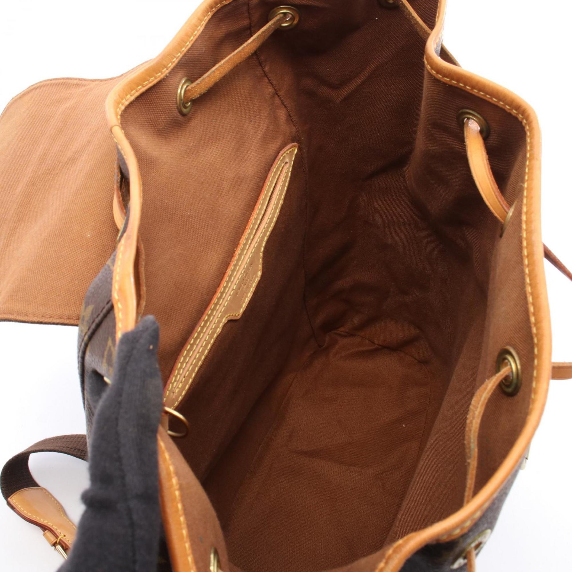 Louis Vuitton Brown Pvc Coated Canvas Monogram Leather Backpack