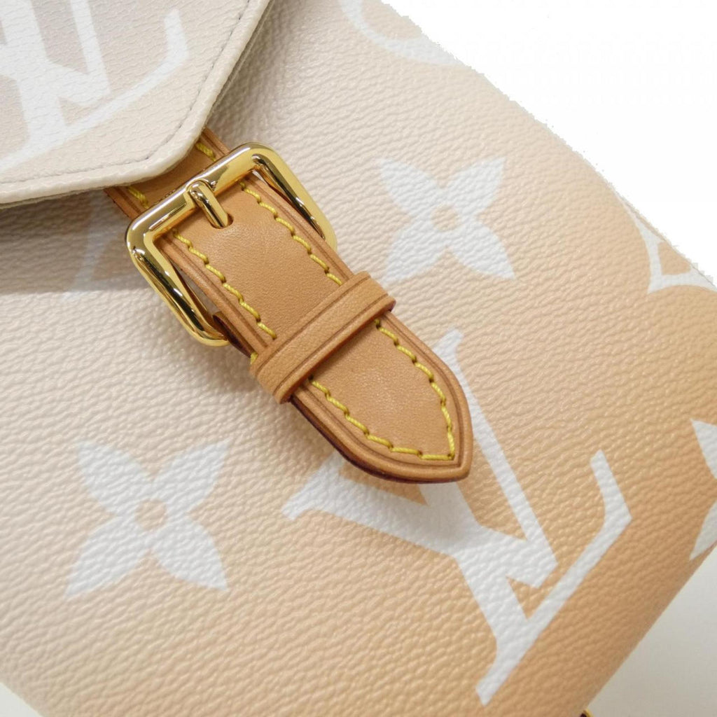 Louis Vuitton Beige White Coated Canvas Backpack