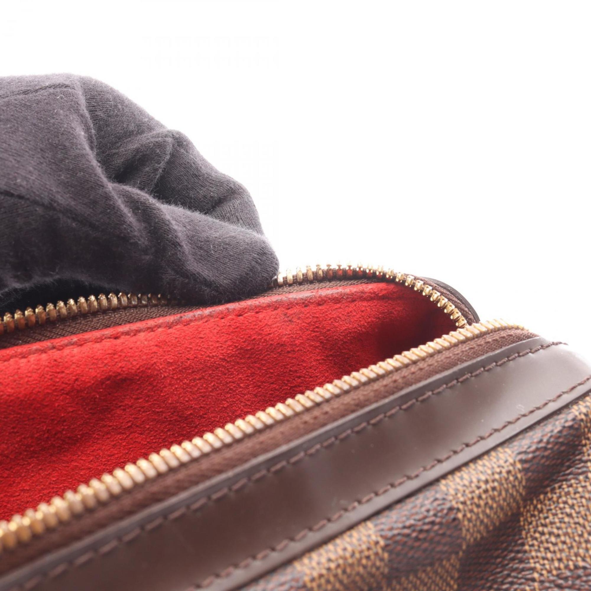 Louis Vuitton Brown Coated Canvas Leather Handbag