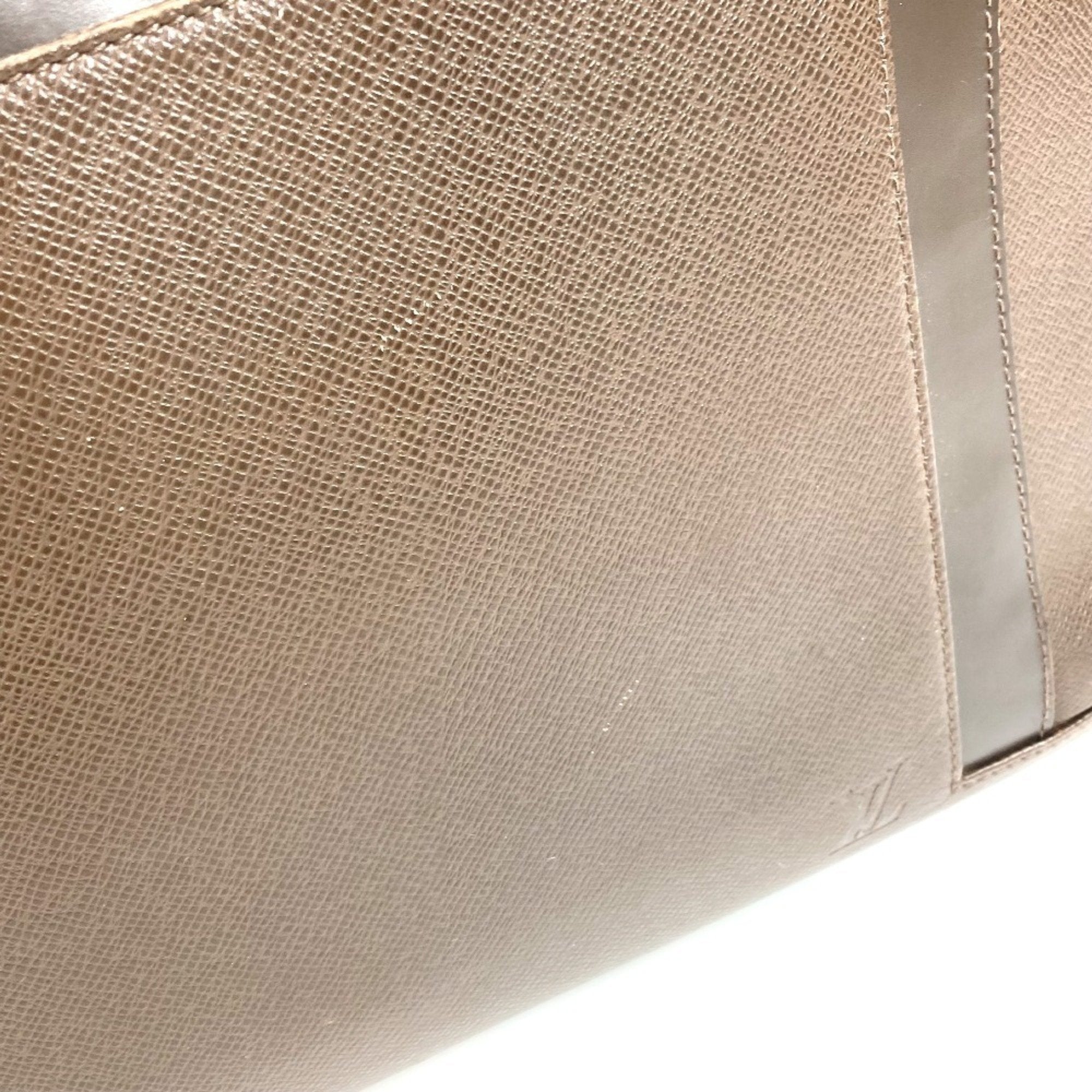 Louis Vuitton Brown Grizzly Taiga Leather Handbag Tote Bag