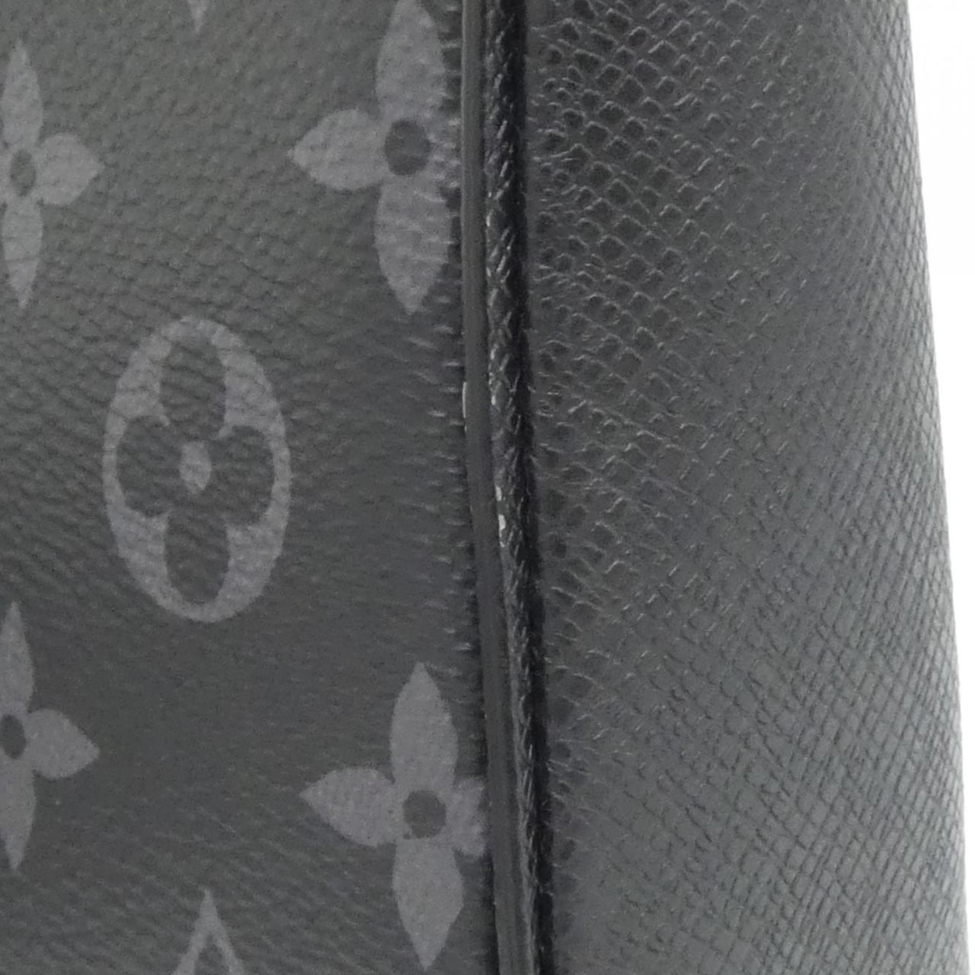 Louis Vuitton Taigarama Black Coated Canvas Leather Shoulder Bag