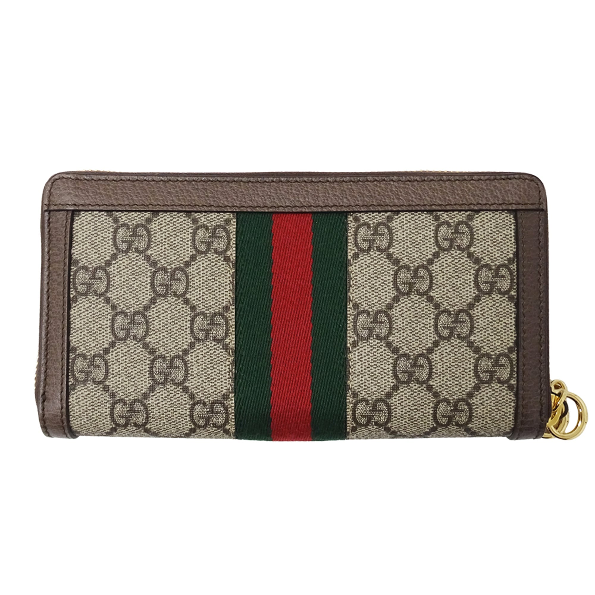 Gucci Beige Brown Gg Supreme Canvas Long Wallet (Bi-Fold) (Pre-Owned)