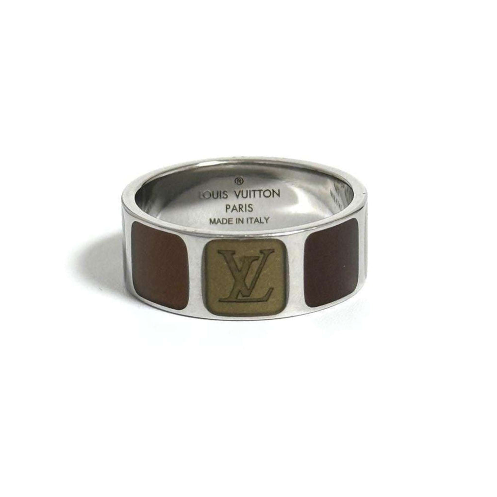 Louis Vuitton Brown Metal Band Ring