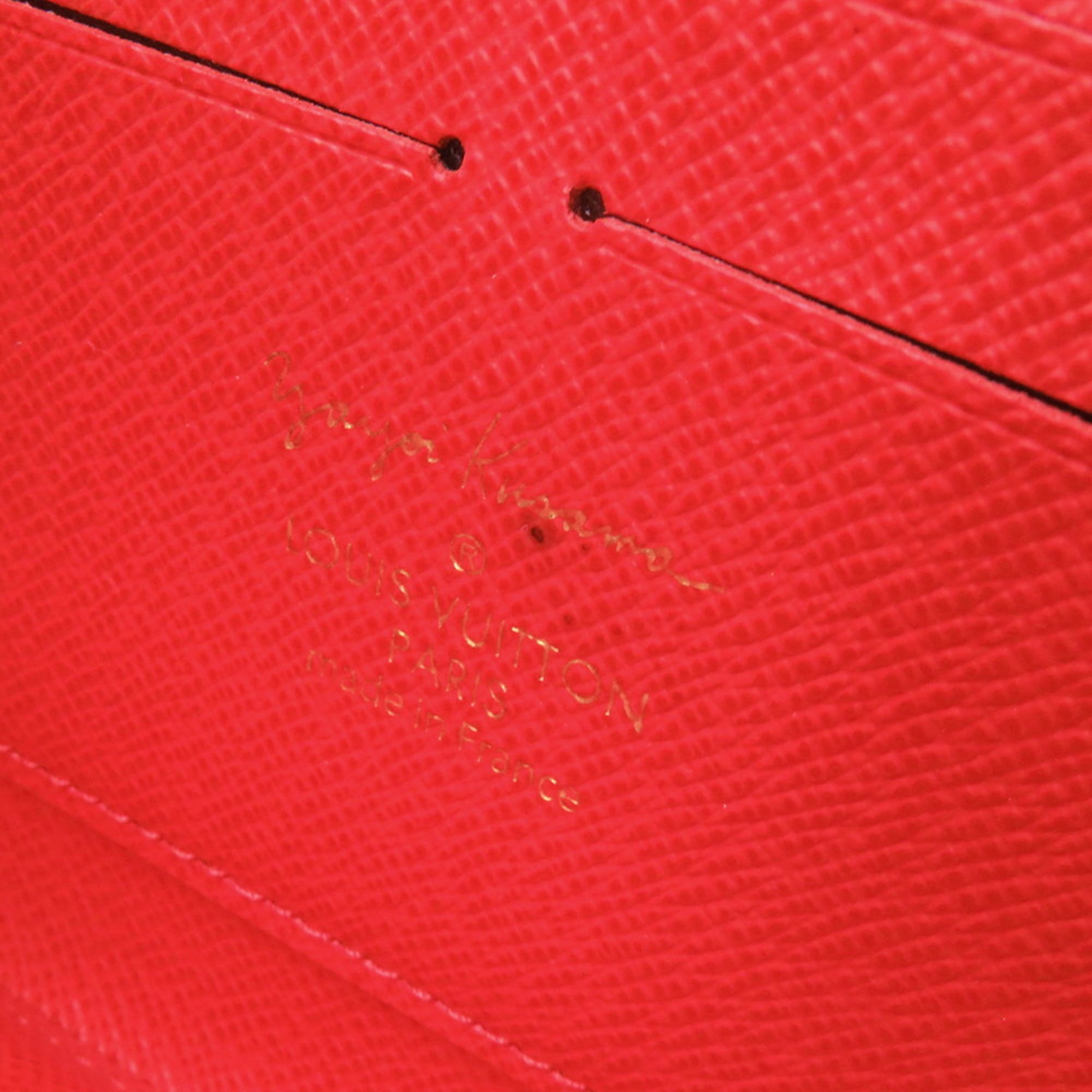 Louis Vuitton Monogram Red Color Monogram Long Wallet